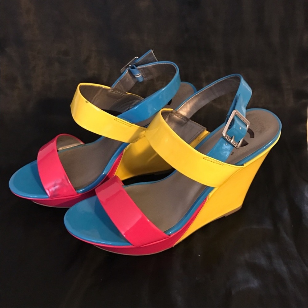 G by Guess brand wedge sandals